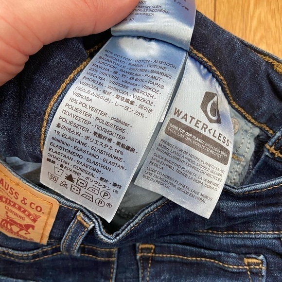 LEVIS 721 High Rise Skiny Womens Jeans Size 28 Dark Indigo Dark Wash - Picture 12 of 13